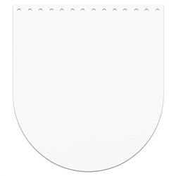 Кожа - Крышка-клапан овал 20 х 22 см. White