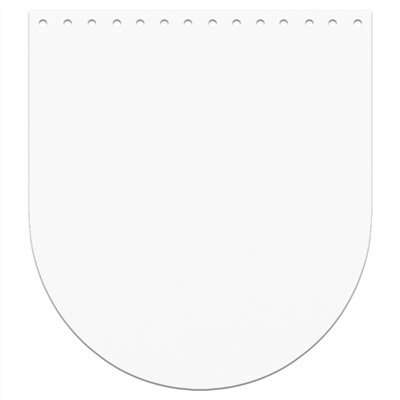 Кожа - Крышка-клапан овал 20 х 22 см. White