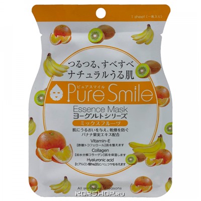 Маска для лица с йогуртовой эссенцией Фруктовый Микс Pure Smile Sun Smile, Япония, 23 мл Акция