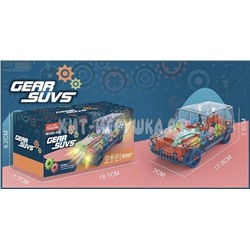 Джип с шестерёнками (свет, звук) на 3d колесе 035-A23, 035-A23
