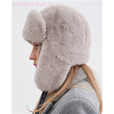 Дина экомех ласка Ушанка женская флис (56-58)