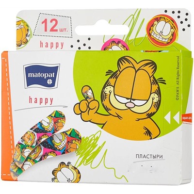 Набор пластырей с ярким рисунком MATOPAT HAPPY 12шт