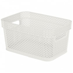 Корзина для хранения Keeplex Ajur с ручками 5 л, 27,1×18,3×13,7 см KL411210005 белое облако