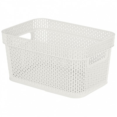 Корзина для хранения Keeplex Ajur с ручками 5 л, 27,1×18,3×13,7 см KL411210005 белое облако