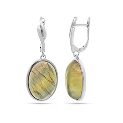 Серьги из серебра флюорит, МЦВ388