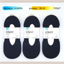 СЛЕДКИ ЖЕНСКИЕ СИЛИКОНОВЫЙ ЗАДНИК СЕТКА ЧЕРНЫЕ OSKO A1669A