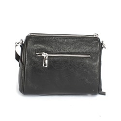 Сумка женская натуральная кожа GU 165-6001,  1отд,  2 плеч/ремня,  черный 250091