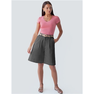 Футболка из плотного трикотажа с плетением риб 1*1