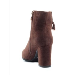 CDMD02-2 BROWN Ботильоны женские (натуральная замша, байка) размер 35