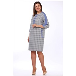 Lady Style Classic 1503 синий_с_серым, Платье