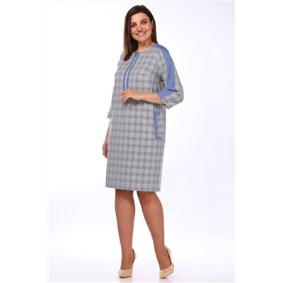 Lady Style Classic 1503 синий_с_серым, Платье