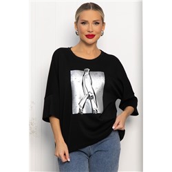 Блуза Фауст (черная) Б14202-20М