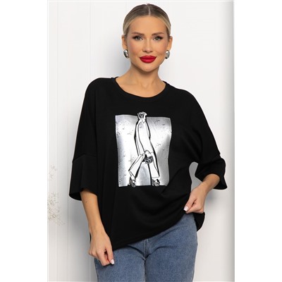 Блуза Фауст (черная) Б14202-20М