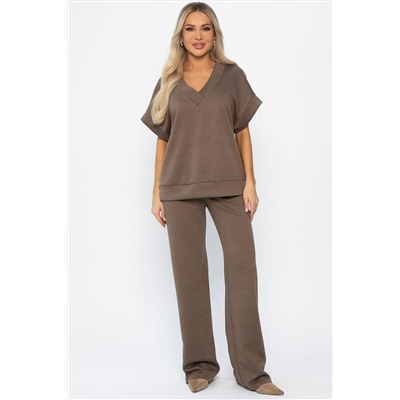 Костюм трикотажный Уютный шарм (коричневый) К14250-5М