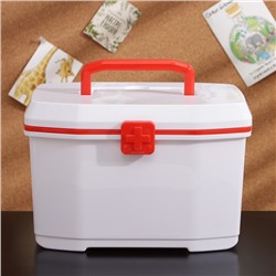 Аптечка со съемным отделением, 28×19,5×18 см, цвет МИКС