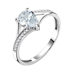 Кольцо из серебра куб.циркон., Л-11805