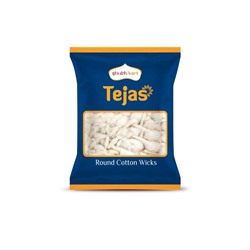 TEJAS Round Cotton Wicks, Shubh Kart (ТЕДЖАС круглые фитили из хлопка, Шубх Карт), 7-10 г.