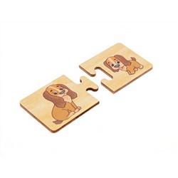 Развивающие деревянные пазлы «Мама и малыш»