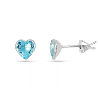 Серьги из серебра куб.циркон., ТРпс-009г