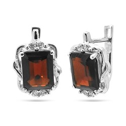 Серьги из серебра гранат, Бенинья