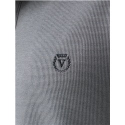 Лонгслив из фактурного трикотажа с плетеным воротником поло с застежкой на пуговицы