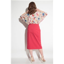 Michel chic 2055 розовый+цветы, Платье