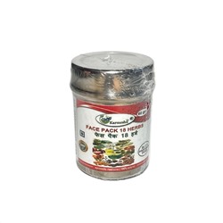 Face Pack 18 HERBS, SLS & Paraben Free, Karmeshu (Антибактериальная маска для лица НИМ, БАЗИЛИК И МЯТА, БЕЗ Сульфатов и Парабенов, Кармешу), 60 г.