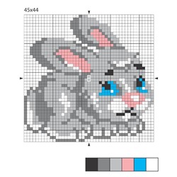 Набор для вышивания крестиком с пяльцами и иглой «Зайка»