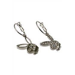 Серьги Зайцы на кольце SK1329
