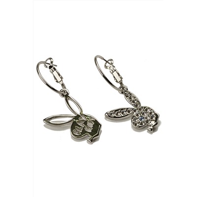 Серьги Зайцы на кольце SK1329