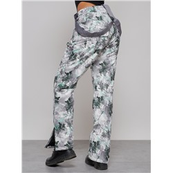 Полукомбинезон утепленный женский зимний горнолыжный белого цвета 526-1Bl