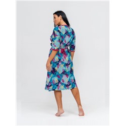 Халат женский Текс-Плюс, цвет зеленый розовый