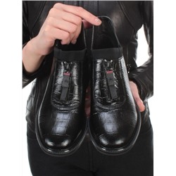 C422-1 BLACK Ботинки женские (натуральная кожа, байка) размер 38