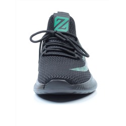 HA107-2 BLACK/GREEN Кроссовки мужские (текстиль) размер
