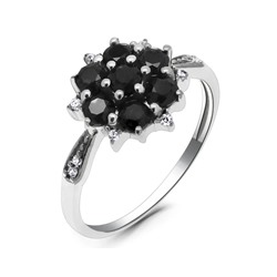Кольцо из серебра сапфир корунд, Диас2