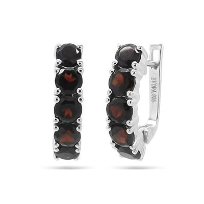 Серьги из серебра гранат, Джоли