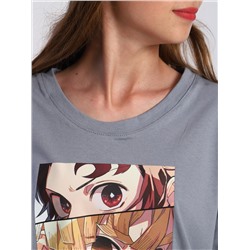 Футболка "Глаза" серый