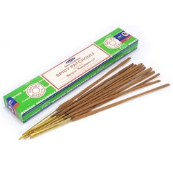 Nag Champa SPICY PATCHOULI Incense, Satya (Благовония НАГ ЧАМПА ПРЯНЫЙ ПАЧУЛИ, Сатья), 15 г.