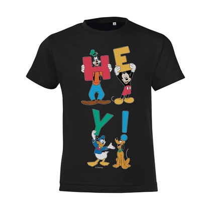 Футболка детская Hey, friends!, черная