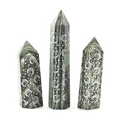 Кристалл из хризотила полумесяц "Карандаш" 28*27*110мм 131-139г