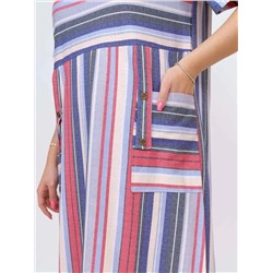 Платье женское Текс-Плюс, цвет красный бежевый синий