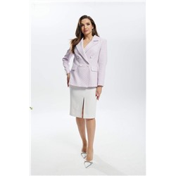 Mislana С905 лаванда+белый, Юбка,  Жакет