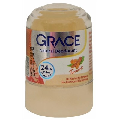 TURMERIC Crystal Deodorant, Grace (КУРКУМА кристальный алунитовый дезодорант, Грэйс), 50 г.
