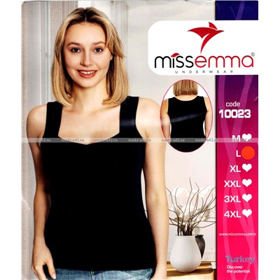 Майки женские Miss Emma Турция широкие бретели арт. 10023 СИНИЕ