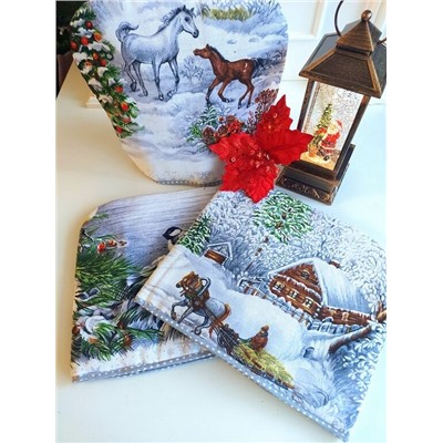 Грелка на чайник "Студеная пора" рогожка хлопок 100%