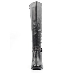 Z383-15602-2BM BLACK Сапоги женские (натуральная кожа, натуральный мех (еврозима)) размер 39