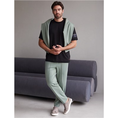 Свободная футболка из премиального хлопка с эластаном