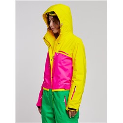 Горнолыжный комбинезон женский зимний желтого цвета 2327J