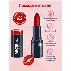 Помада увлажн. NICE 109 алый + тестер