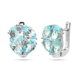 Серьги из серебра топаз, Лада